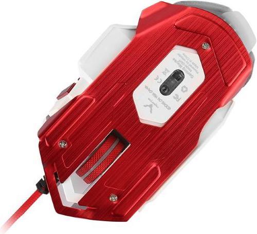 Actual product image Chiropter GM2 Pro aluminum optical gaming mouse with 8 buttons, braided 1.5 m cable 1000-3200 dpi LED light wh