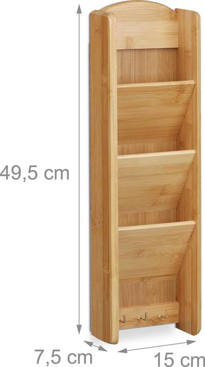 Produktbild Relaxdays Schlüsselbrett (15 x 49.5 x 7.5 cm)