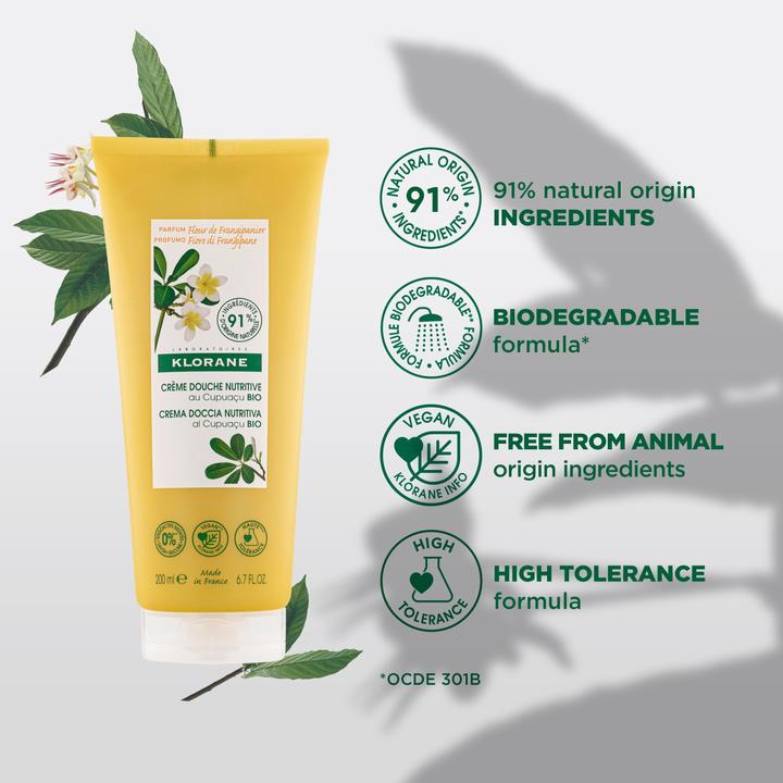 Actual product image Klorane Shower cream with frangipani blossom (200 ml)