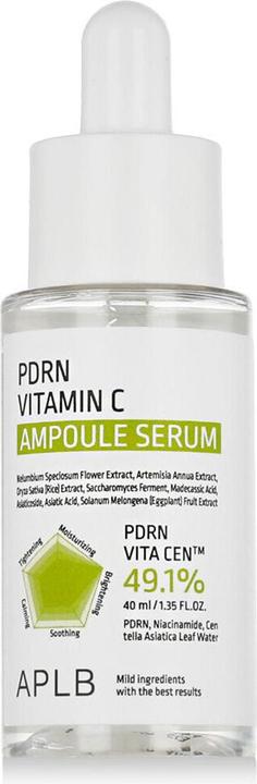 Aplb Pdrn Vitamin C Ampoule Serum Pdrn Vita Centm 49.1% 1.35 Fl Oz (39.92 ml)