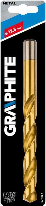 Actual product image Graphite metal drill bit, titanium cylindrical 12.5 mm (57H164) (12.5 millimetres)