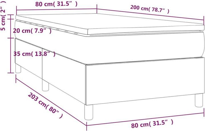 Produktbild vidaXL Boxspringbett (80 x 200 cm)