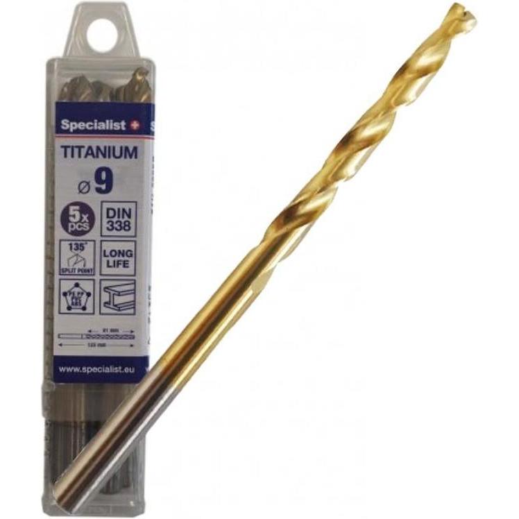 Bloomsbury, Bohrereinsatz, Titanium metal drill 9 mm 5pcs (9 Millimeter)