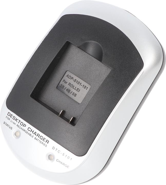 Produktbild AccuCell Schnellladegerät passend für den Rollei DS-SD20 Akku Bullet 3S, Bullet 4S, Bullet 5S (Ladegerät)