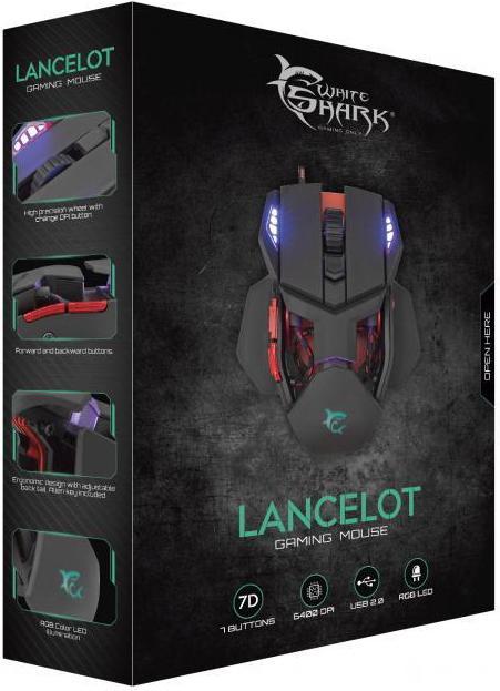 Actual product image Gaming mouse Shark Lancelot RGB, Interchangeable mouse with RGB illumination (Cable)
