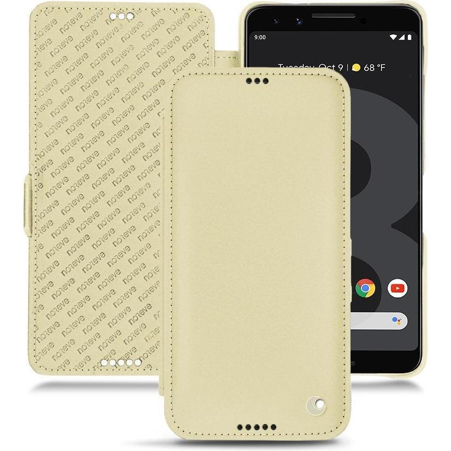 Noreve Lederschutzhülle horizontal (Google Pixel 3 XL), Smartphone Hülle, Beige