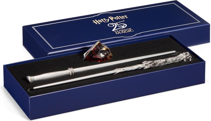 Noble Collection Harry Potter Celebration Wand baguette Harry Potter 25th Anniversary Wands and Sorcerer's Stone Set