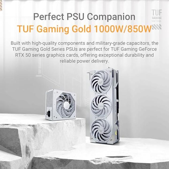 Actual product image ASUS TUF Gaming GeForce RTX 5070 Ti OC White (16 GB)