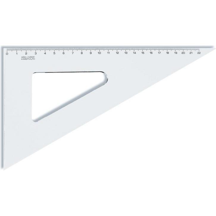 Koh-i-Noor, Righello, Dreieck - Plast 60° - extra gross / 22 cm Lineal - Transparent (22 cm, Materiale sintetico)