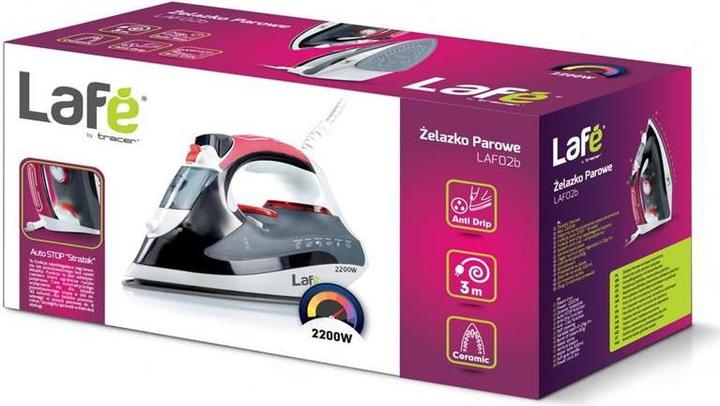 Actual product image Lafe Steam iron LAF02b black and red (2200 W, 80 g/min)