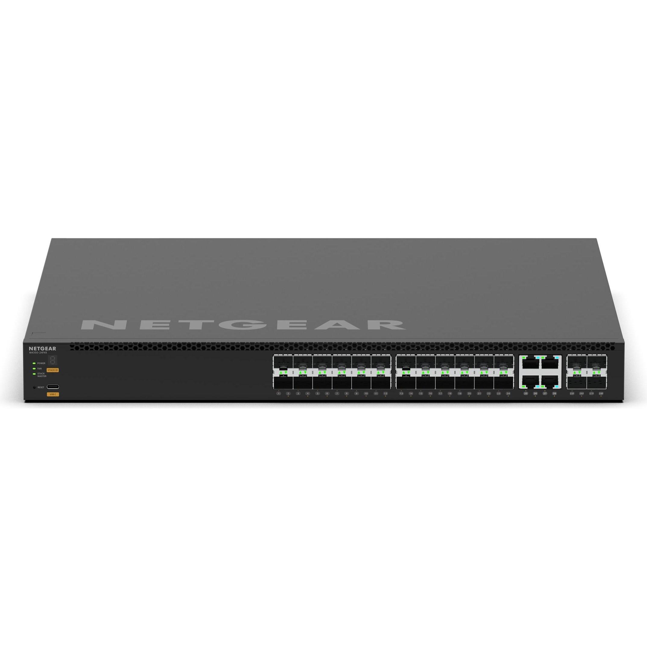 Netgear 24-PORT M4350-24F4X (28 Ports), Netzwerk Switch, Schwarz
