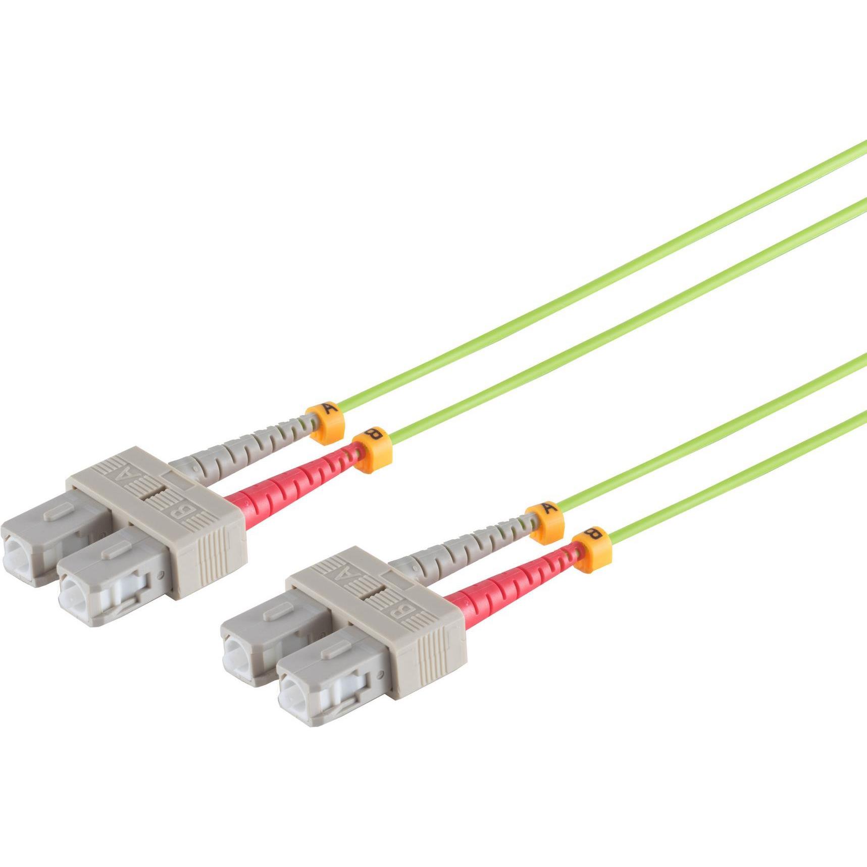 Shiverpeaks S/CONN maximum connectivity LWL-Duplex Patchkabel SC/SC 50/125µ, OM5, lindgrün, 10,0m (CAT6, 10 m), Netzwerk...