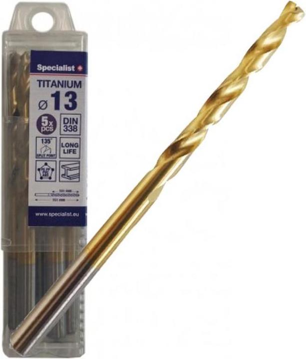 Actual product image Titanium metal drill 13 mm 5pcs (13 mm)