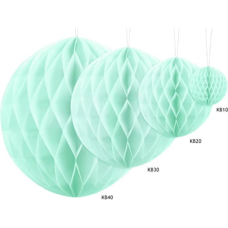Thumbnail - Partydeco Honeycomb Ball, light mint, 30cm (1 pkt / 1 pc.)