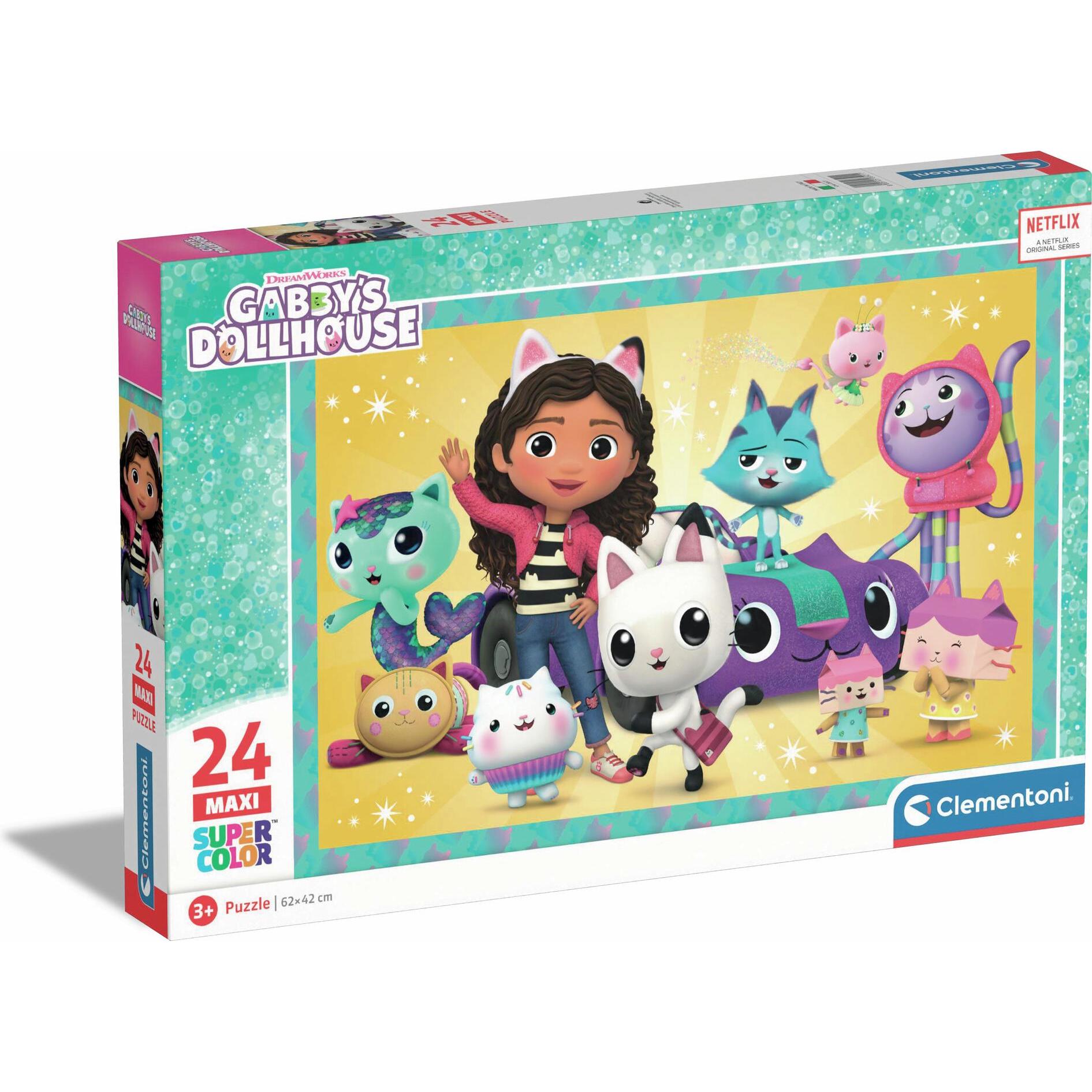 Clementoni Multicolore Puzzle Super Color Maxi Gabby's Dollhouse, 24 Pezzi. (24 Pezzi)