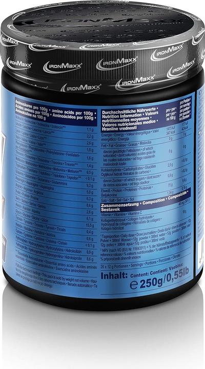 Nährwerte und Zutaten IronMaxx Collagen Zero (1 Stück, Pulver, 250 g)