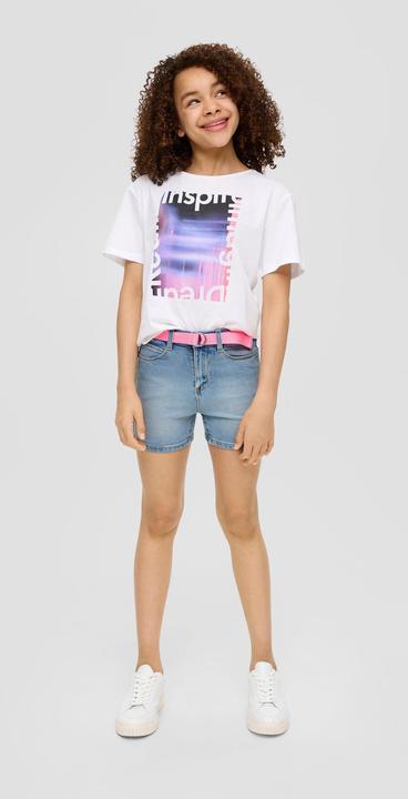 Actual product image S.Oliver Jeans-Hose Jeans-Short / Regular Fit / Mid Rise / Straight Leg / Stoffgürtel (176)