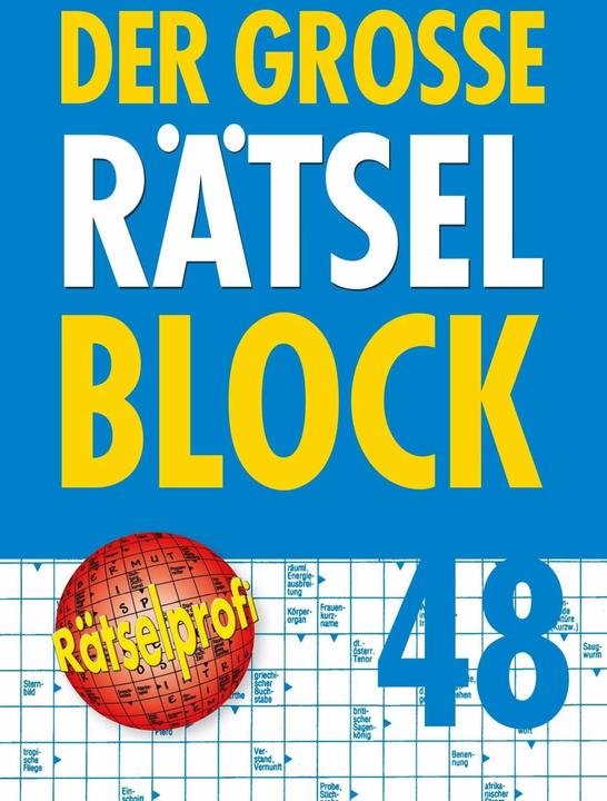 Produktbild Der grosse Rätselblock 48 (Deutsch, 2018)