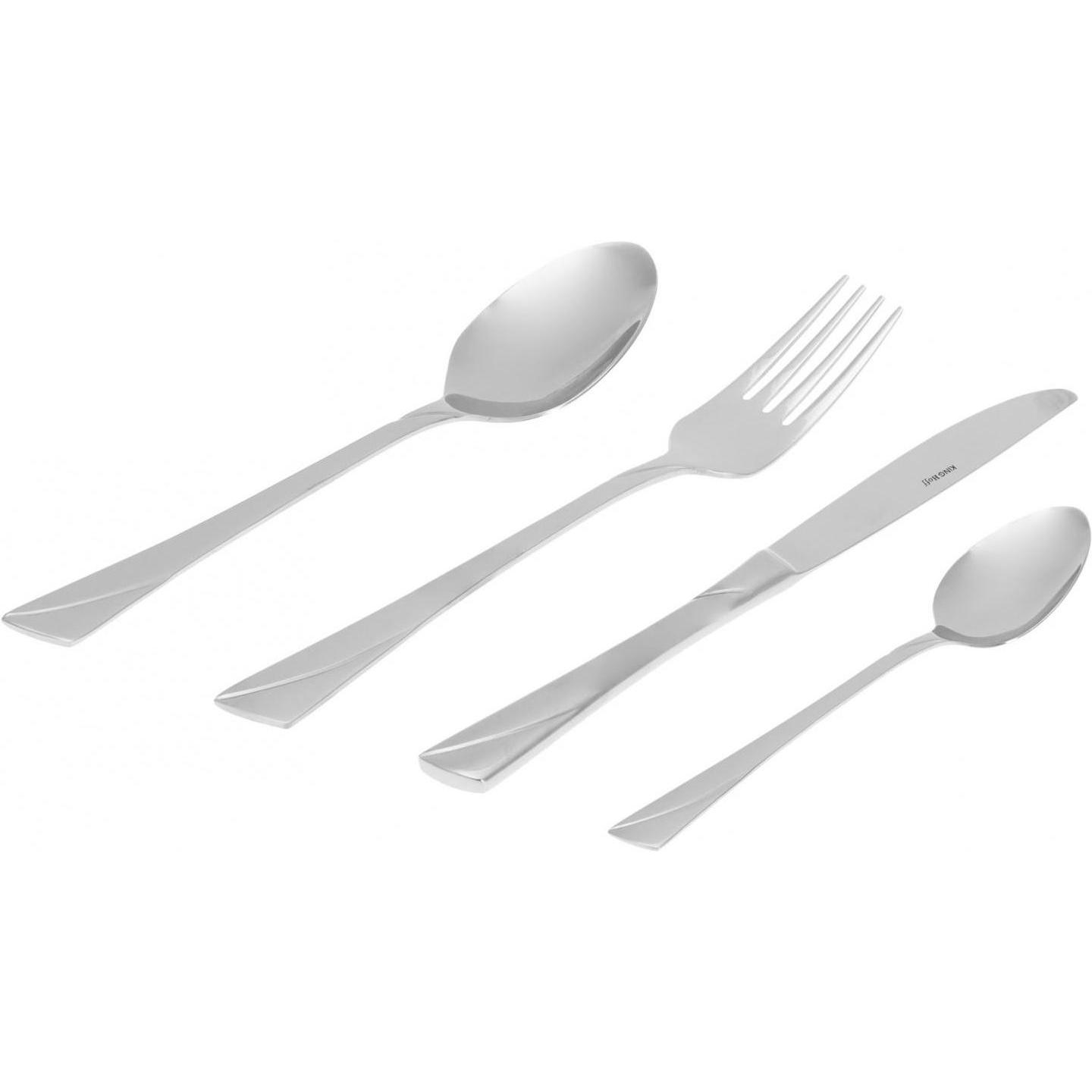 Kinghoff Argento Strumenti Da Tavolo 30 Articoli. Lucido Kh-1513, Posate,