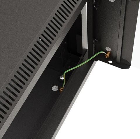 Produktbild Lanberg Wandmontierter Rack-Schrank 19 9HE 540x350 schwarz verglaste Türen (FLAT PACK) (19 Zoll Rack)