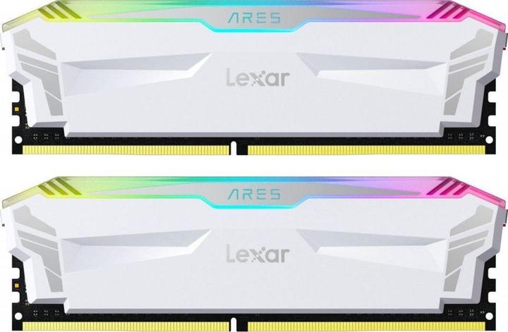 Produktbild Lexar ARES RGB with Heatsink 16 GB, DDR4, 4000 MHz, PC/serveris, Registered No, ECC No, Baltas, 2x8 GB (2 x 8GB, 4000 MHz, DDR4-RAM, U-DIMM)