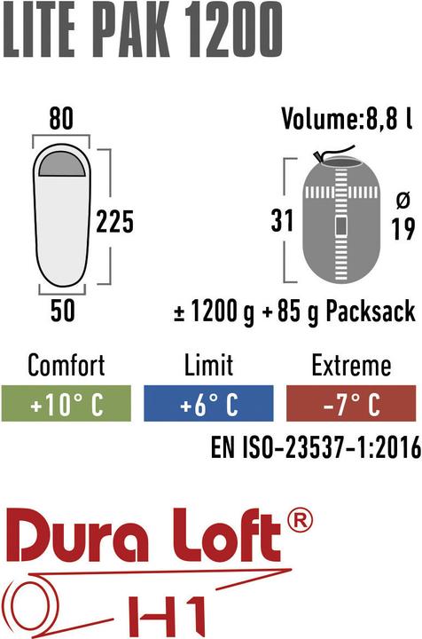 Produktbild High Peak Lite Pak 1200 (225 cm)