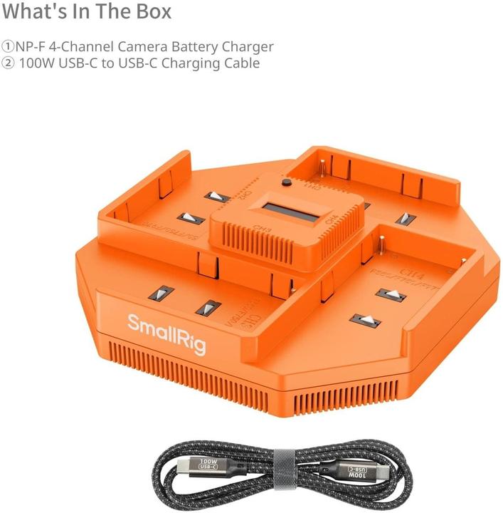 Immagine prodotto SmallRig 4837 NP F 4 Channel Camera Battery Charger (Caricabatterie per fotocamere)