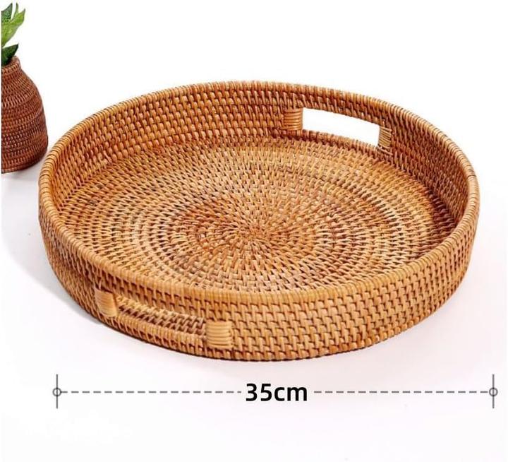 Produktbild Dudoplatz Rundes Serviertablett aus Rattan