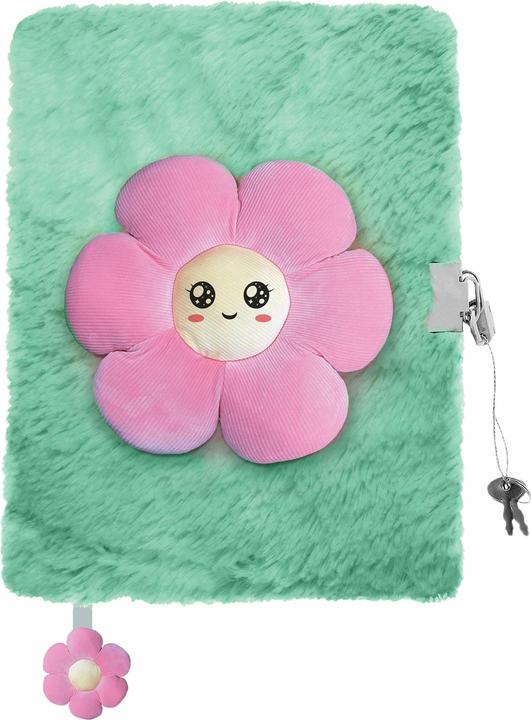 Majewski Tagebuch Plsch Premium 'Friend Pink Flower', DIN A5 (A5, Duits)
