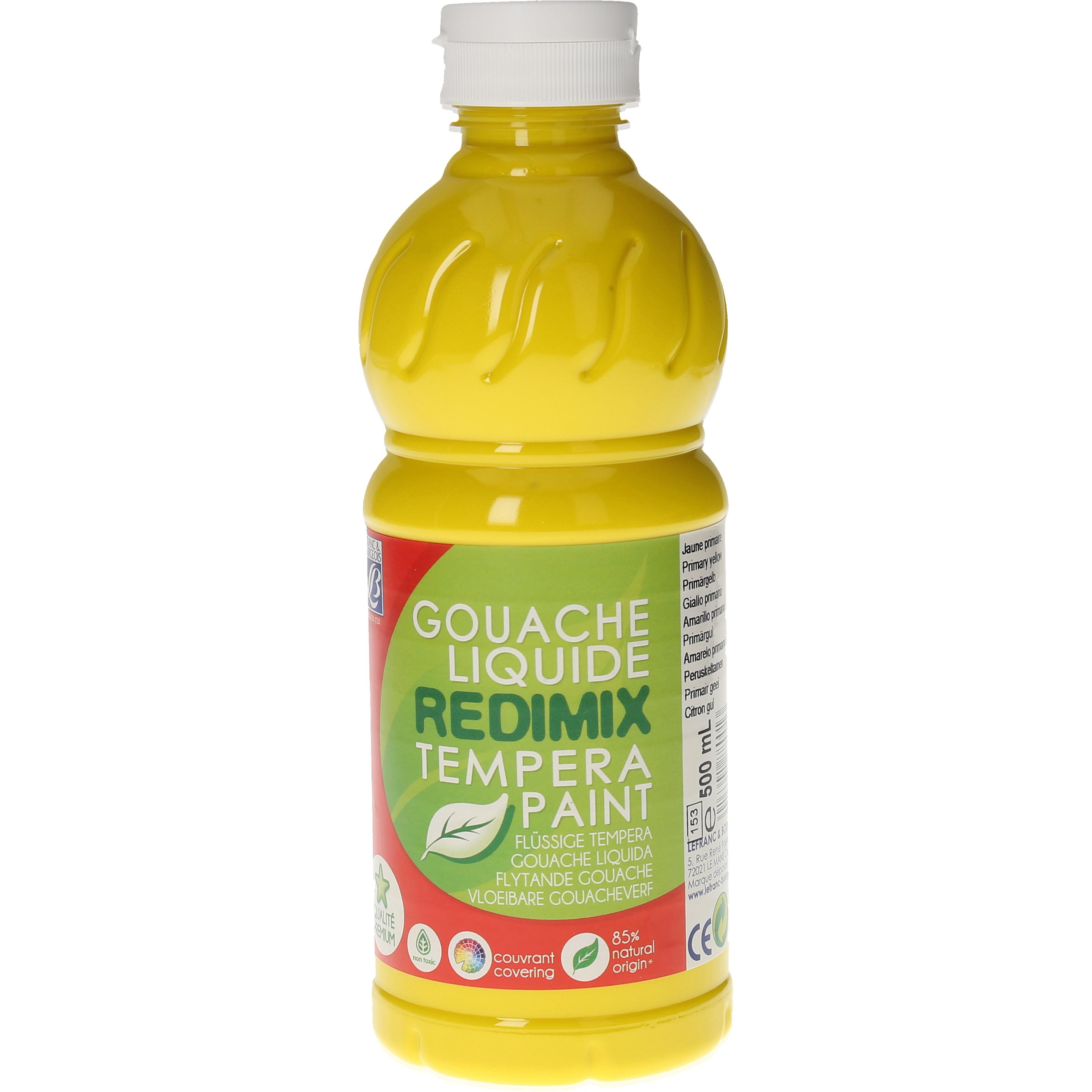 Lefranc & Bourgeois, Künstlerfarbe + Bastelfarbe, C&C Gouache Redimix (Gelb, 500 ml)