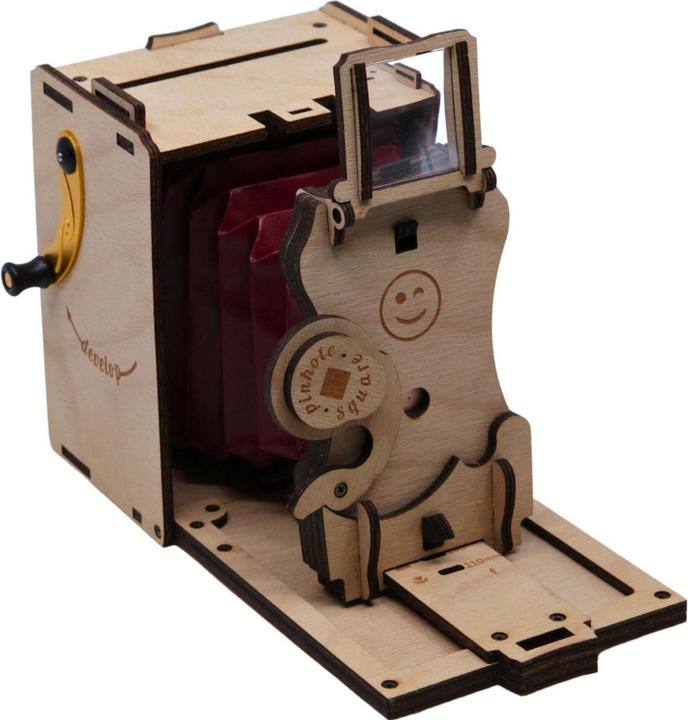 Actual product image Jollylook Pinhole Square Instant Film Camera Wood Light BR (JLK022)