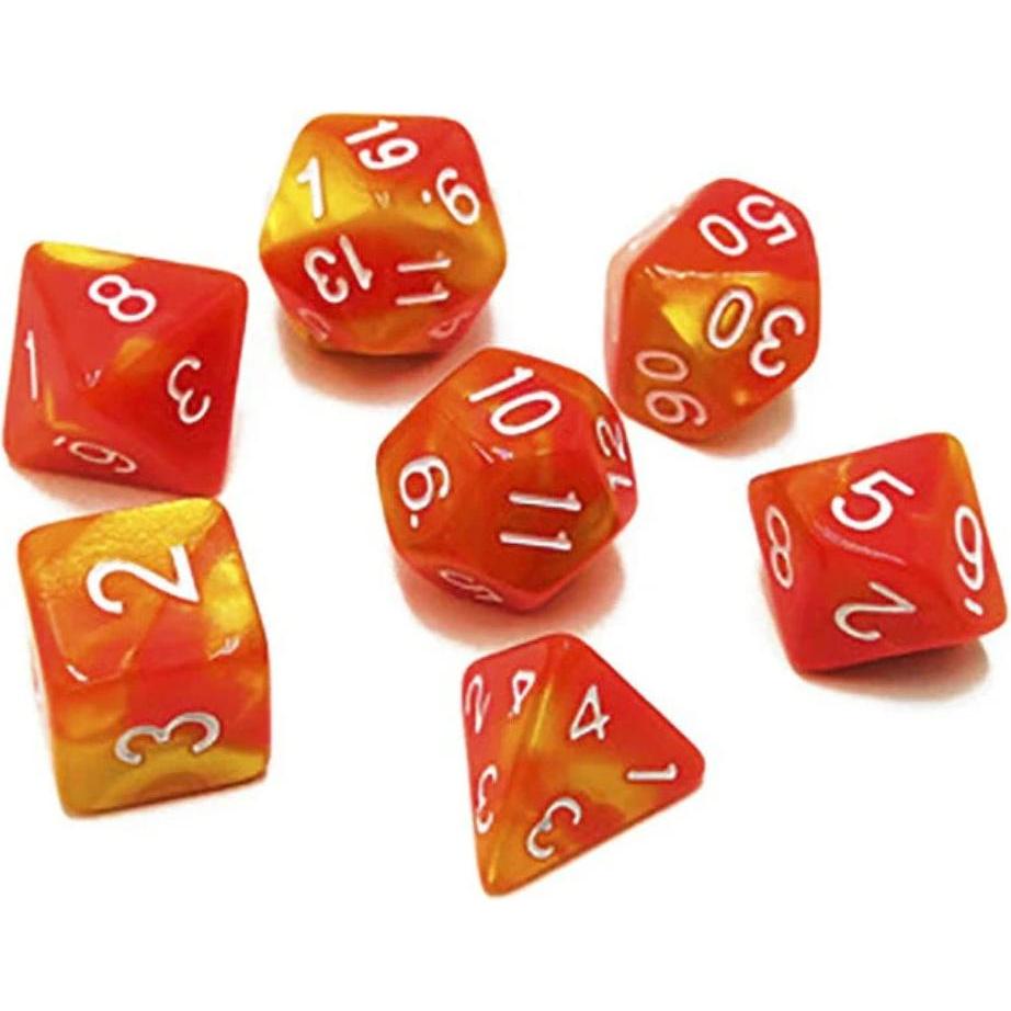 Tinisu Verschiedene WÃ¼rfel - 7 StÃ¼ck Farbe Rot Rollenspiele