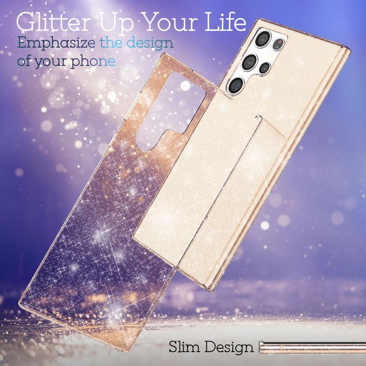 Produktbild Nalia Klare Glitzer Silikon Handyhülle (Samsung Galaxy S22 Ultra)