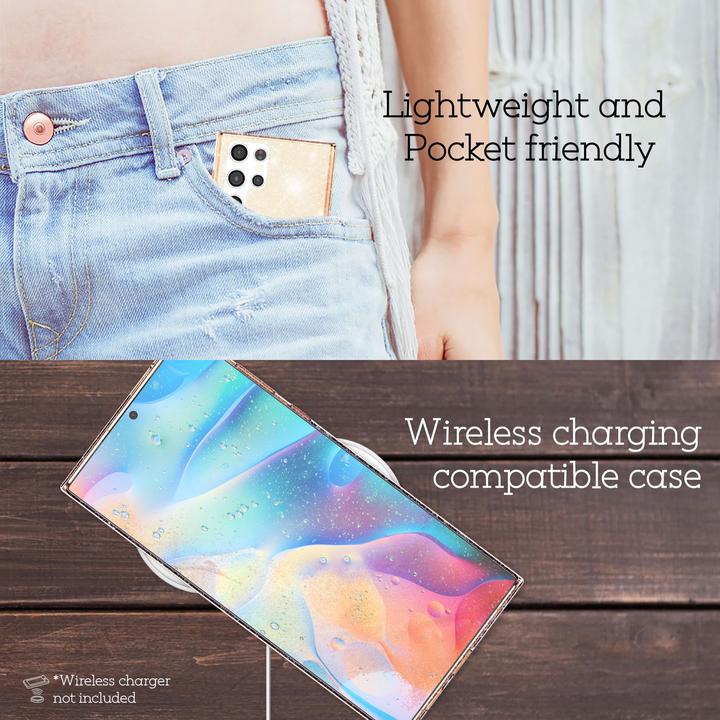 Produktbild Nalia Klare Glitzer Silikon Handyhülle (Samsung Galaxy S22 Ultra)