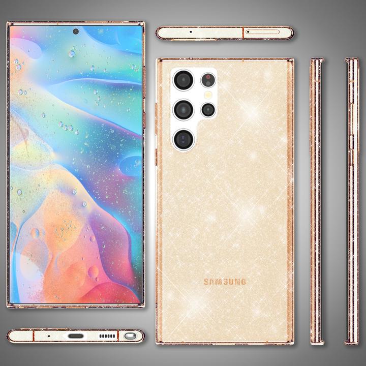 Produktbild Nalia Klare Glitzer Silikon Handyhülle (Samsung Galaxy S22 Ultra)