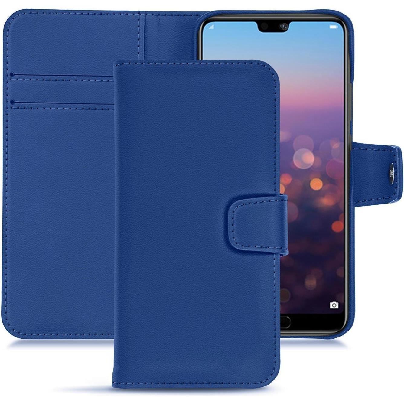 Noreve Lederschutzhülle Wallet (Huawei P20 Pro), Smartphone Hülle, Blau