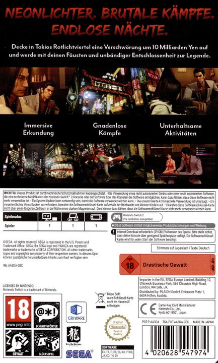 Produktbild Sega Yakuza Kiwami (Switch 2, DE)