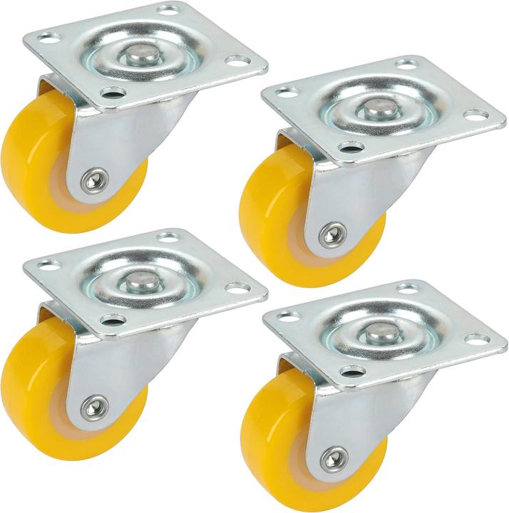 Produktbild Dörner + Helmer Lenkrollen Set gelb