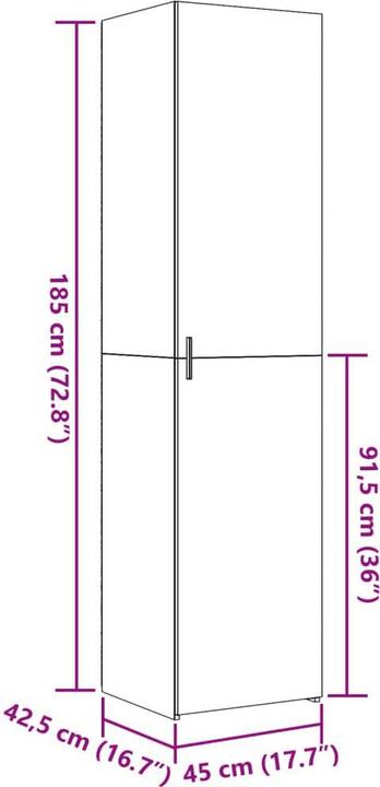 Image du produit vidaXL Highboard (42.50 x 45 x 185 cm)