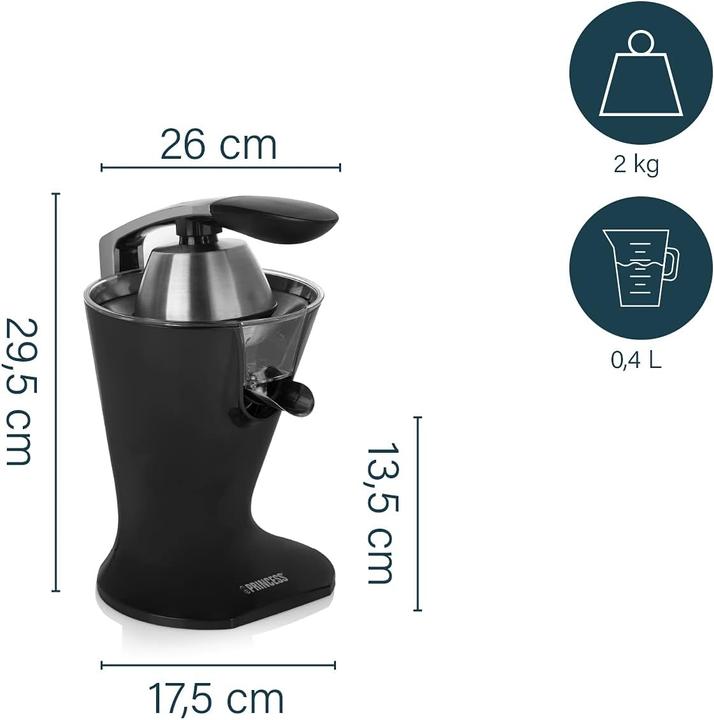 Produktbild Princess Zitrusspresse Matt Schwarz