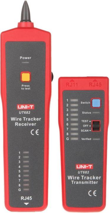 Actual product image Uni-T WIRE PAIR DETECTOR WITH CABLE TESTER RJ-45 UT-682