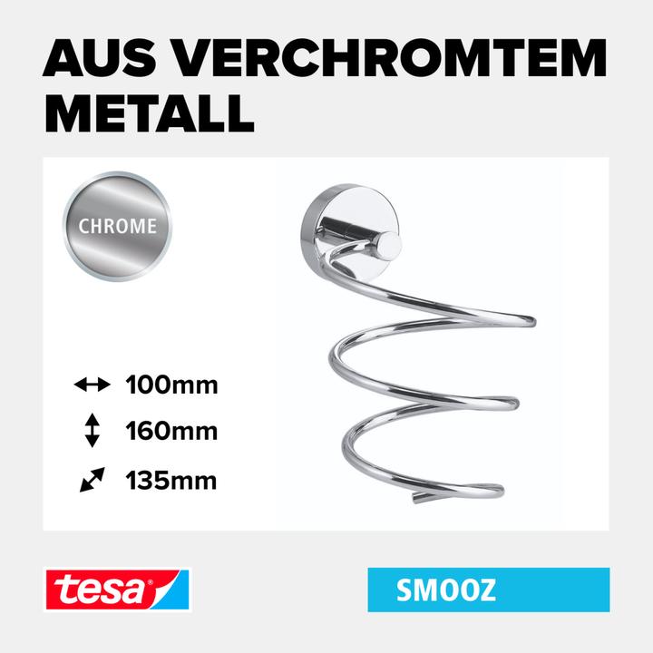 Produktbild tesa SMOOZ Föhnhalter inkl. Klebelösung ohne Bohren