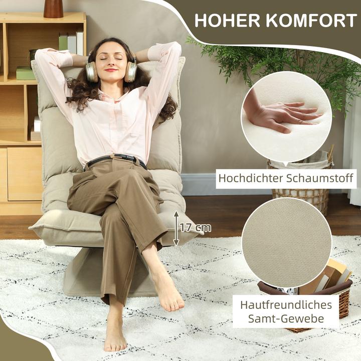 Actual product image Homcom Bodenstuhl Polyester Beige