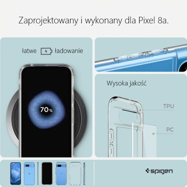 Immagine prodotto Spigen Cover posteriore ultra ibrida in TPU trasparente per Google Pixel 8a (Google Pixel 8a)