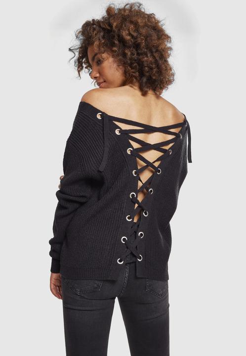 Actual product image Urban Classics Ladies Back Lace Up Sweater (S)