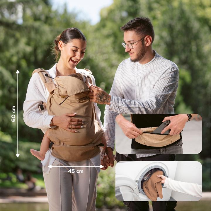 Actual product image Babymoov Moov & Boost adaptable baby carrier - Hazelnut beige