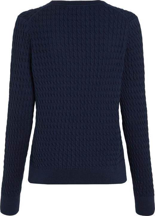 Produktbild Tommy Hilfiger Damen Cable Fine Gg V-Ausschnitt Langarm Pullover (XS)