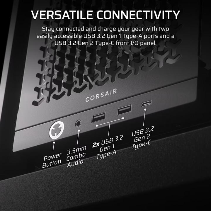 Actual product image Corsair Geh Midi FRAME 4000D RS Mid-Tower, Black (ATX, Micro ATX (mATX), Mini-ITX)