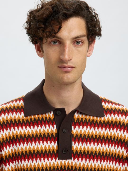 Image du produit Selected Kurzärmeliges Polohemd aus Strick (M)