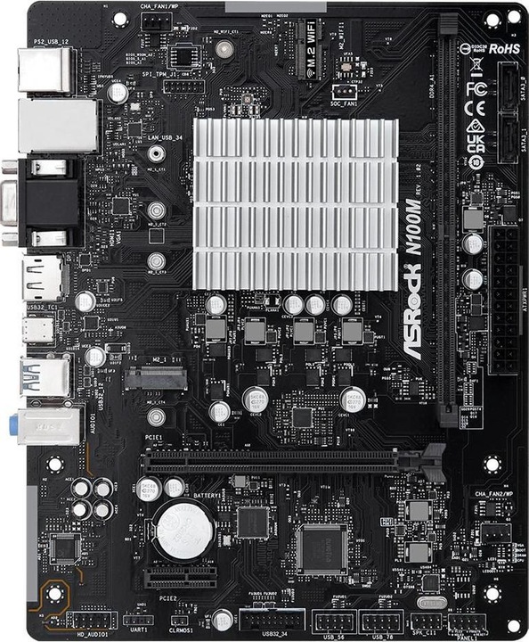 AsRock N100M (BGA 1264, mATX)